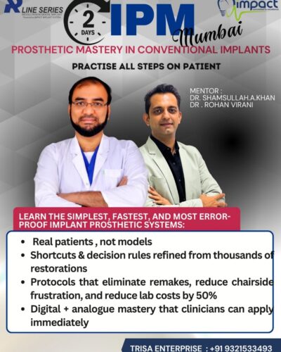 prosthetic mastery and conventional implant course image